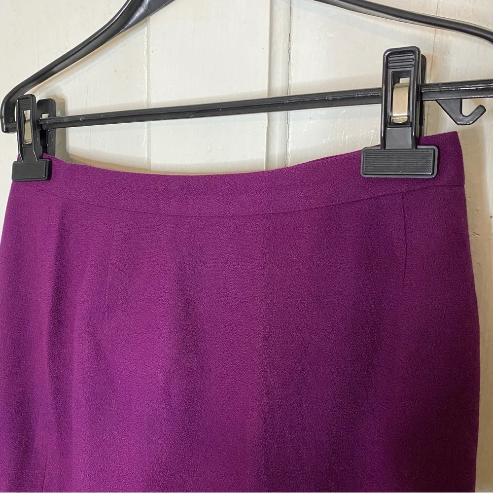 VINTAGE : Kasper : size : 8 : 100% wool plum purple matching blazer & skirt set - Picture 11 of 16